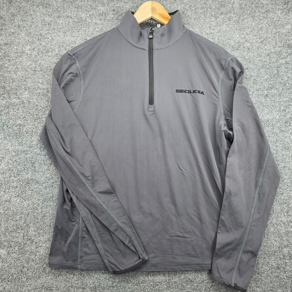GREYSON SEQUOIA Mens Gray 1/4 Zip Pullover Shirt Long Sleeve Size S